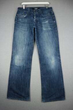 Rock & Republic Floyd Bootcut Jeans Mens Size 34 Medium Wash Embroidered